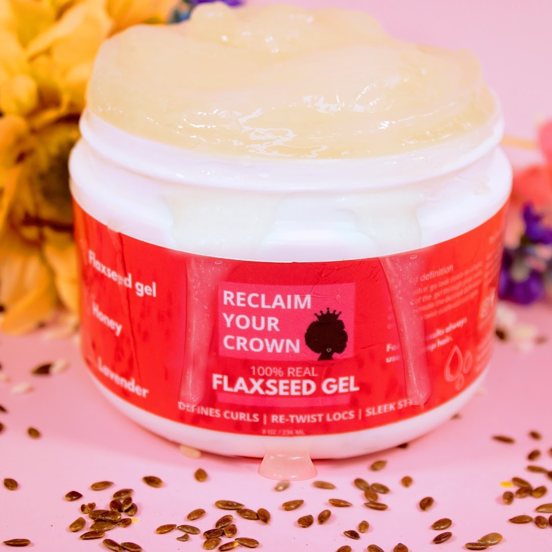 Curling Gel for hair made with Flaxseed flake free and moisturizing lavender scent