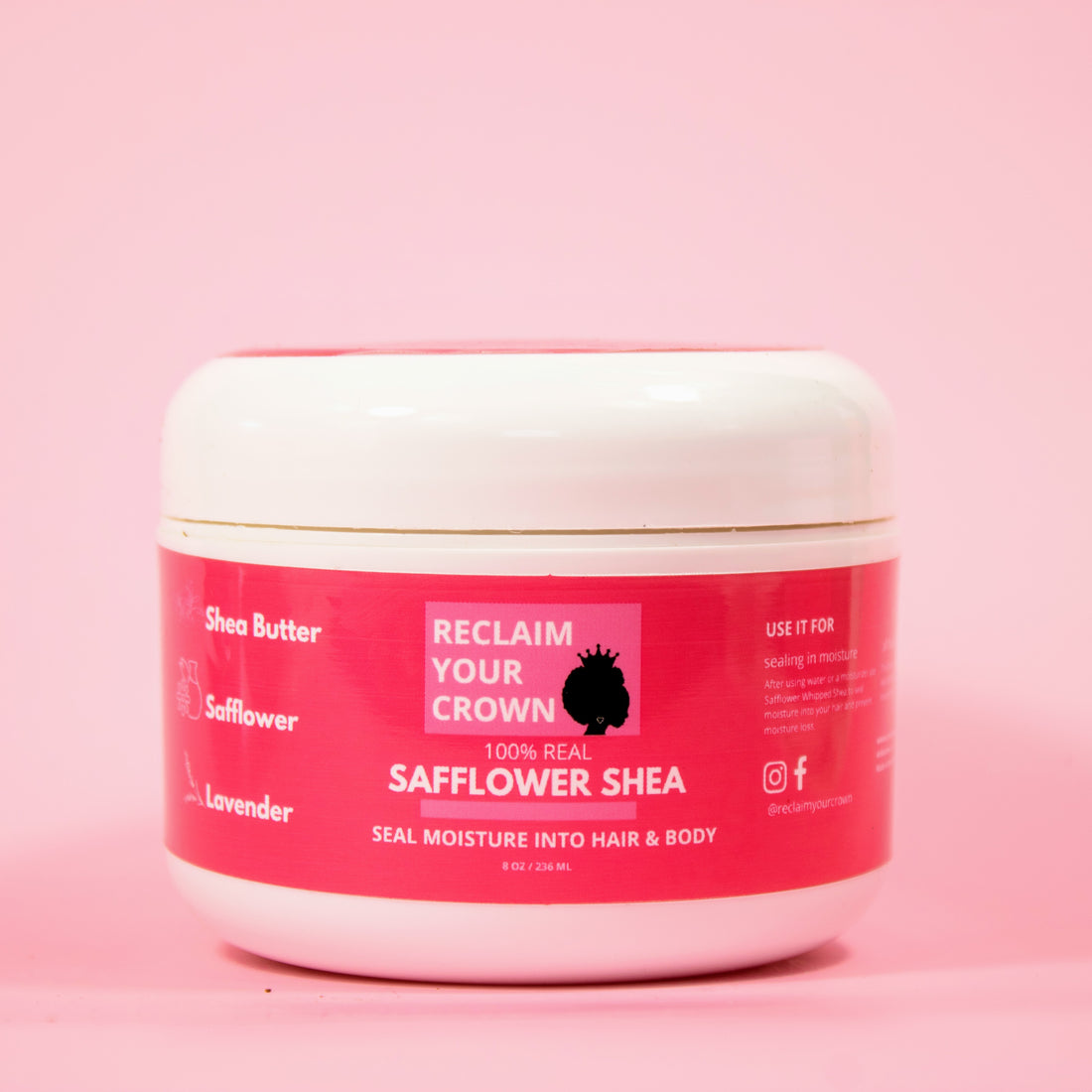 Safflower shea butter product that can be used on hair and body