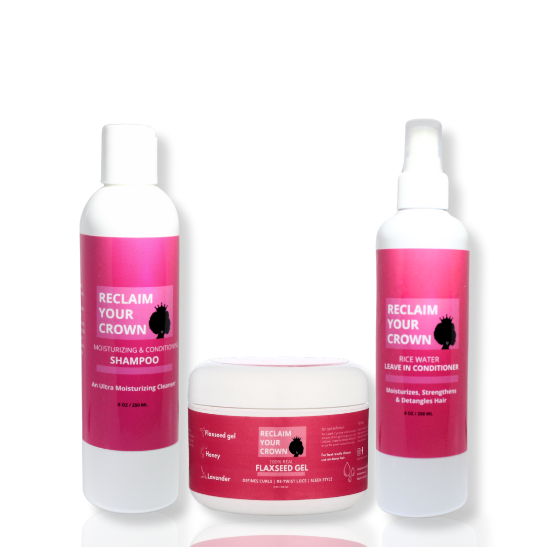 Wash and Go Products for Natural Hair featuring real Flaxseed Gel