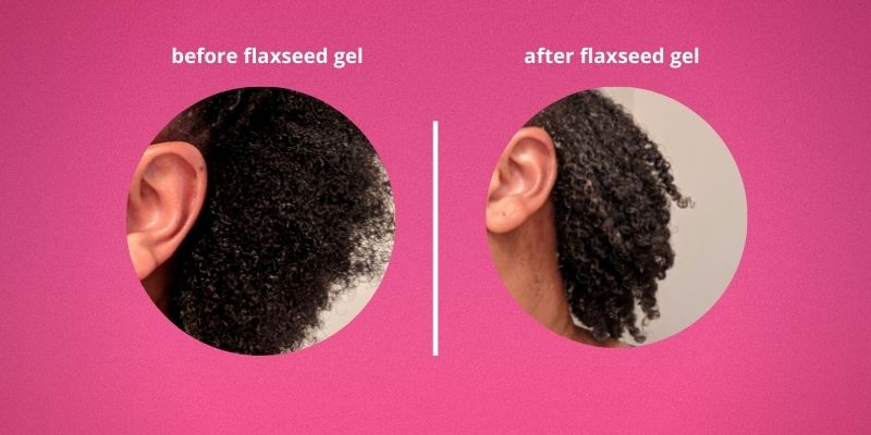 Flaxseed Gel for Hair before and after