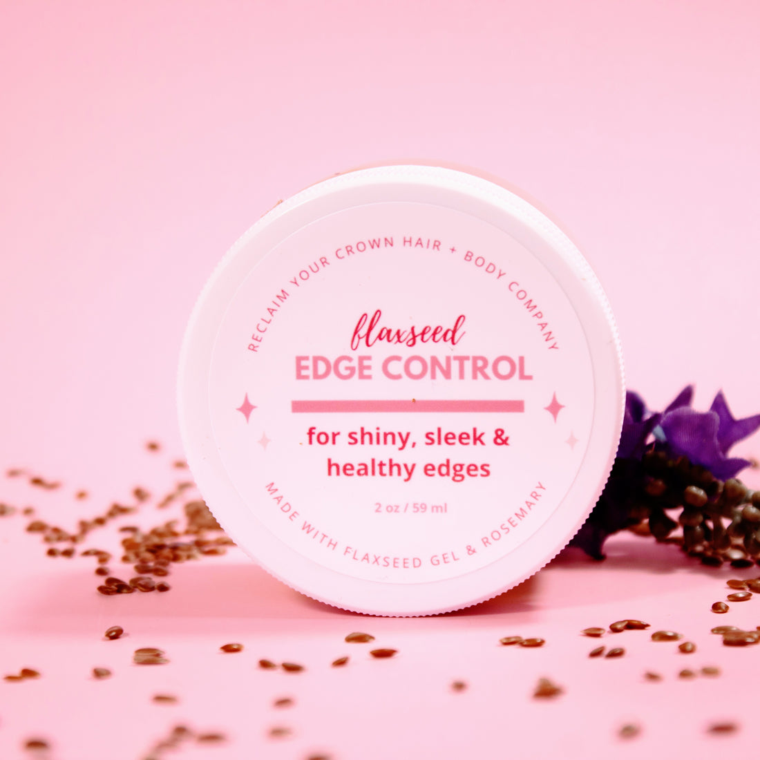 Flaxseed Gel Edge Control for shiny,  24 hour firm hold