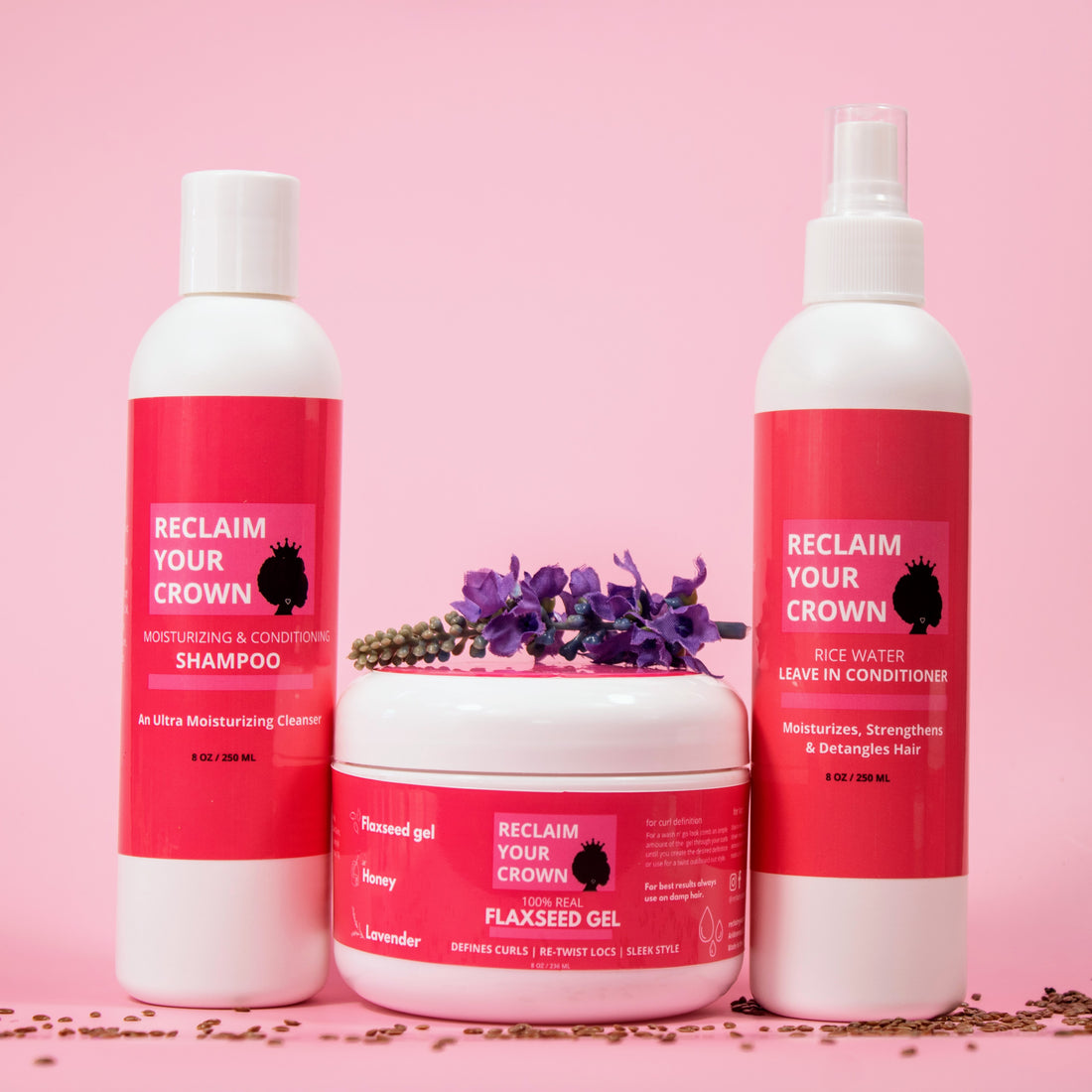 Wash N' Go Curly Hair Care Product Set for Curl Definition, Shine and Styling for Curly, Coily and Afro Textured hair.