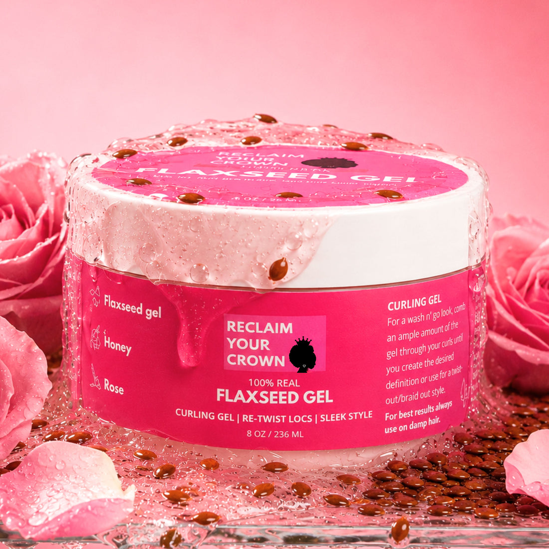 Rose Flaxseed Curl Gel by Reclaim Your Crown